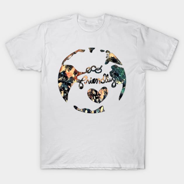 Earthly eco friendly sticker T-Shirt by TriForceDesign